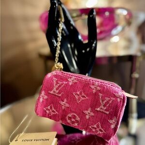 Louis Vuitton Trousse Speedy Fuschia Denim BRAND NEW